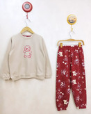 ست بلوز و شلوار راحتی دخترانه خرس فضایی