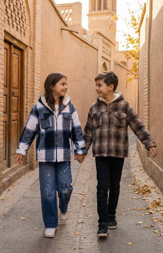 سویشرت چهارخونه توکرکی اسپرت